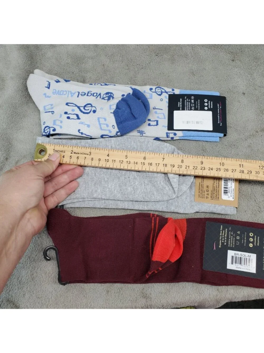 Sock Bundle Three Pack Mens One Size Three Pack of Crew Socks *NWT*